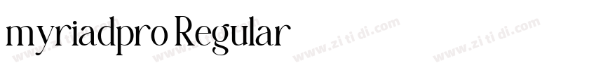 myriadpro Regular字体转换